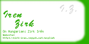 iren zirk business card